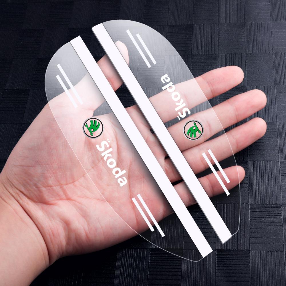 Car Rear View Mirror Rain Eyebrow Cover Sun Shade Protector For Skoda Octavia Mk3 Fabia 2 Superb 2 Kamiq Kodiaq VRS