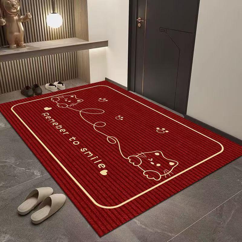 Chinese Style Red Non-slip Festive Entrance Door Mat