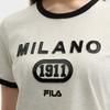 Fila Milano Italian Luxury Sports Collection Fashion Versatile Comfortable Casual Knit Short Sleeve T-Shirt Women Tops F11W525104F-LK
