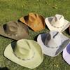 2024 Western Wildleder 9,5 cm breite Krempe Cowboy Fedora Hut Herren und Damen Cowboyhut Mode Reise Partyhut Klassischer Sombrero Vaquero
