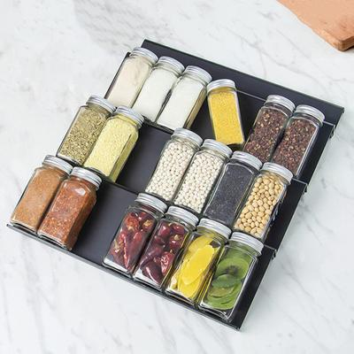 Spice Drawer Organizer 4 Tier Stepped Design Seasoning Rack 4 Pack