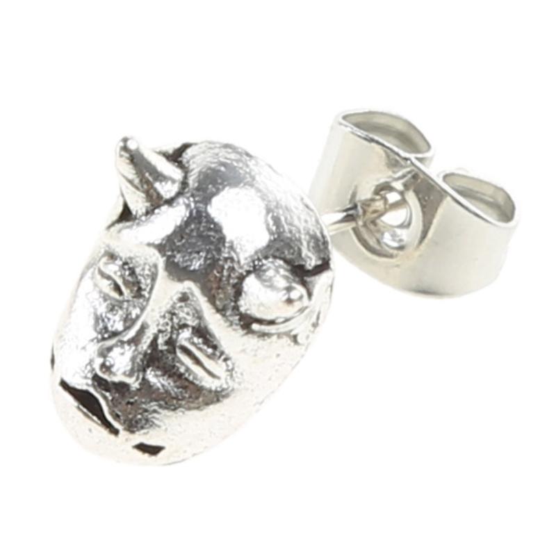 Modische Teufel Prajna Totenkopf Ohrstecker Trend Gehörnter Dämon Babygesicht Ohrringe Coole Ohrstecker Schmuck Anhänger für Unisex