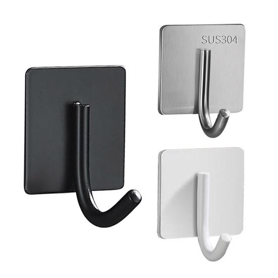 1/6 ks Nástěnné věšáky Nerezová ocel Adhezivní háčky na ručníky Nerezové věšáky na náčiní odolné proti korozi Lepicí háčky na župany