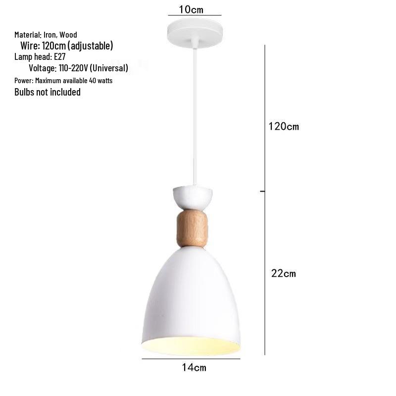 Nordic Modern Minimalist Macaron Pendant Light - Three-Head Design for Restaurant or Bar Counter No Light Source