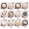 10 Stück 18/21/25mm Blume Perle Gold Kunststoff Schaft Knöpfe für Damen Bekleidung Jacke Pullover Nähzubehör Scrapbooking