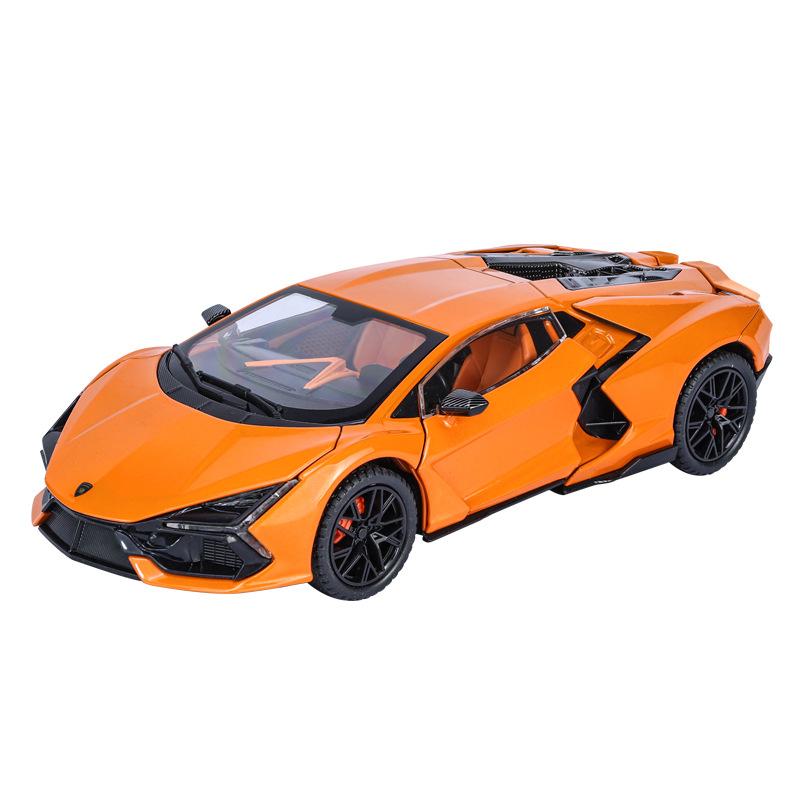 1/24 Lamborghini Revuelto Alloy Sports Car Model Diecast Metal Toy Racing Super Car Vehicles Model Sound and Light Simulation Childrens Gift