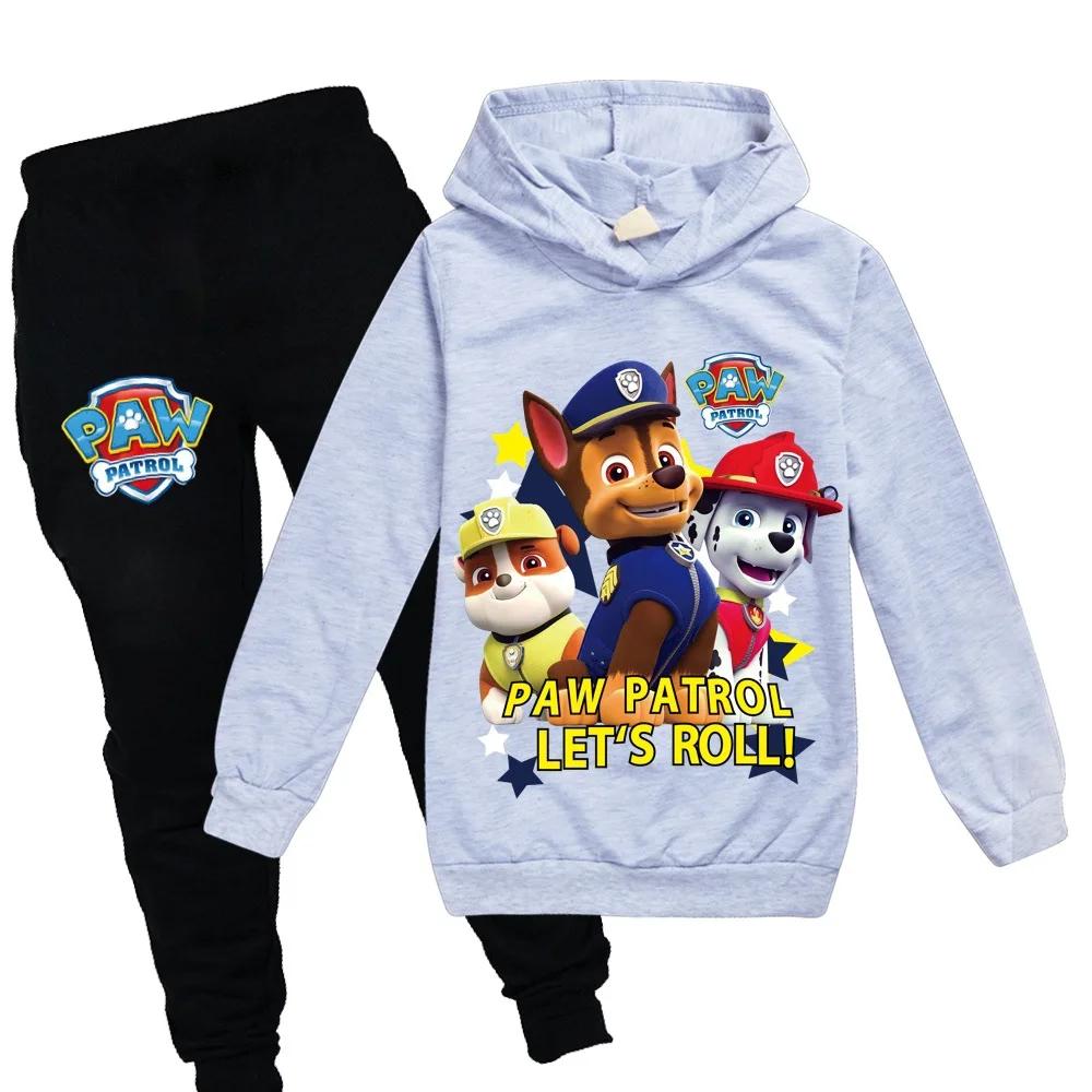 Çocuk Kapüşonlu Sweatshirt Kız Çocuk Giysileri Çocuk Giysileri Paw Patrol Kapüşonlu Sweatshirt Seti Sonbahar Takımı Kapüşonlu Sweatshirt Erkek Çocuk Günlük Pantolon Kazak Seti Kostüm