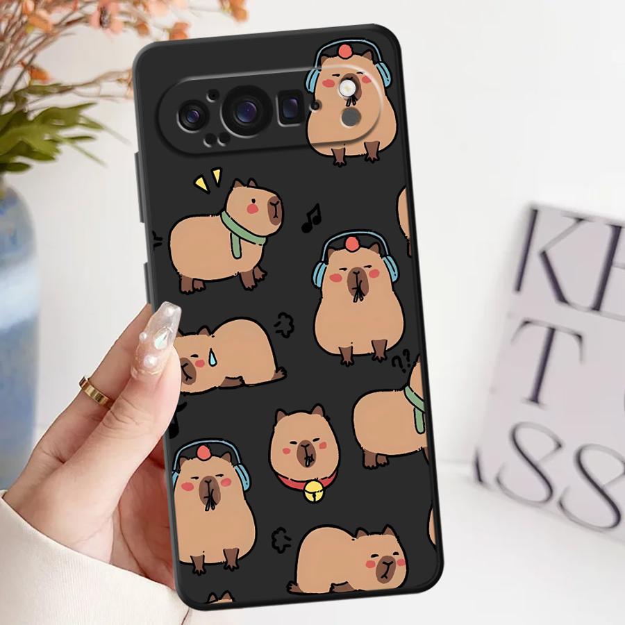 Case for Google Pixel 10 9 Pro XL 9a 8a 6 7 8 Pro 7a 6a Soft Cover Capybara Cartoon Cute