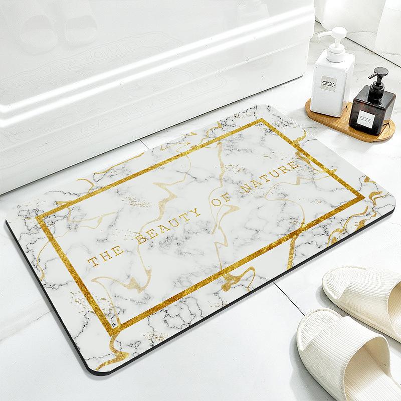 

Коврик для пола в ванной комнате Diatom Mud Absorber Cute Foot Mat Home Bathroom Door Ambling Toilet Quick Dry Non-Slip 40 * 60cm diatom mud