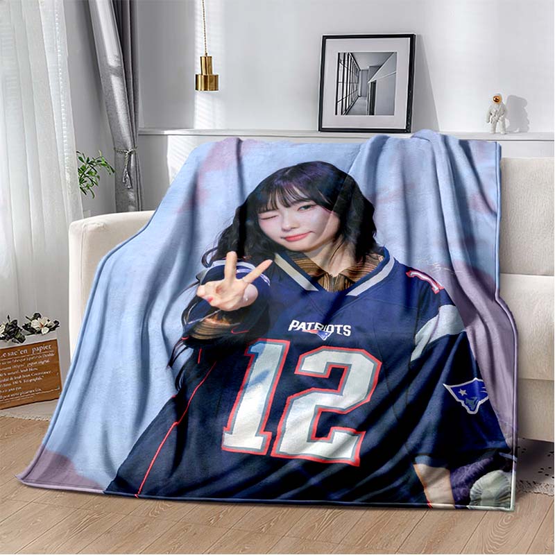 3D Printed Flannel Blanket I-ILLIT Combo K-POP Home Sofa Bed Blanket | Birthday Gift,
