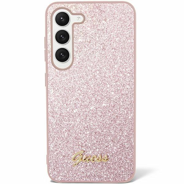 Guess Guhcs24Mhggshp S24+ S926Różowy/Pink Hardcase Glitter Script
