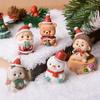 Cute Christmas Resin Animal Craft Mini Creative Ornament for Xmas Tree Party Decor Holiday Souvenir Friend Gift