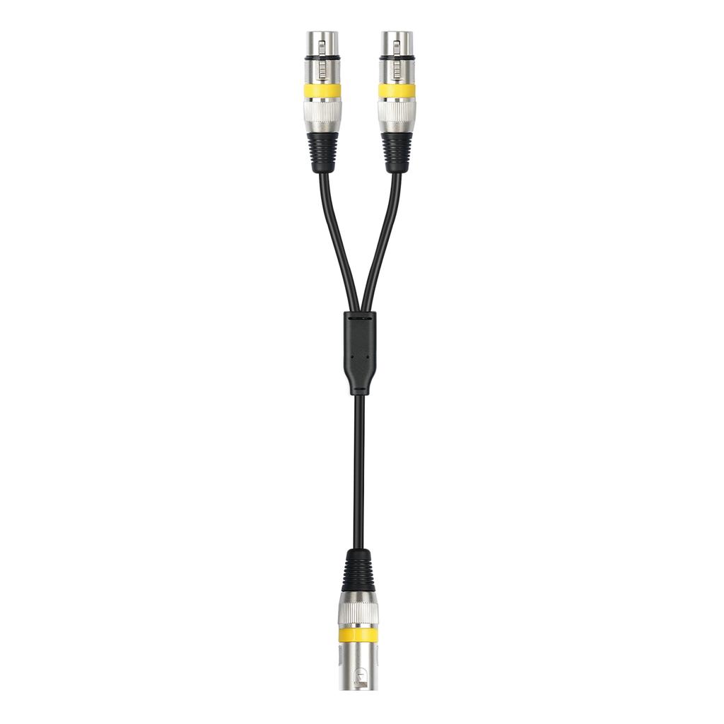 3Pin Male To Double Female Plug Y Splitters 50cm Adapters Cable Wire for Amplifiers R Headphones