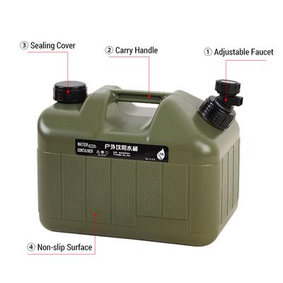 25L Camping-Wasserbehälter, tragbarer Notfall-PE-Wassertank mit Wasserhahn für Camping, Wandern