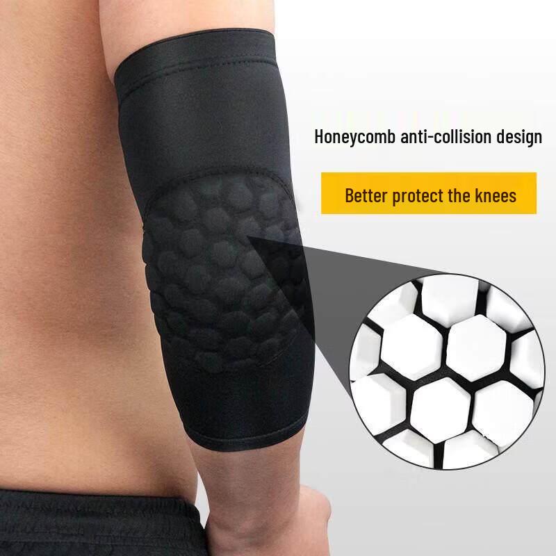 Unisex Basketball Honeycomb Anti-Collision Arm Sleeve Pair
