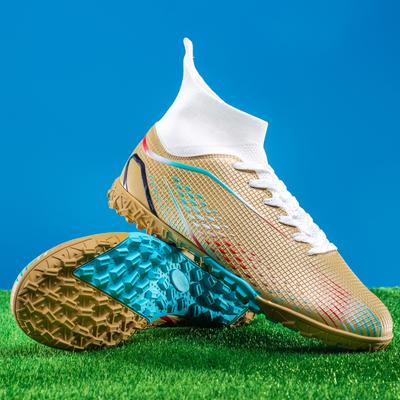 High-top Football Shoes Mens Soccer Cleats Outdoor Lightweight Training Boots Ground Athletic Football Boots for Men/Women