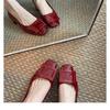 Grape mother same style~ Classic square buckle commuting thick heel gentle wind square head elegant temperament high heel women's single shoes spring