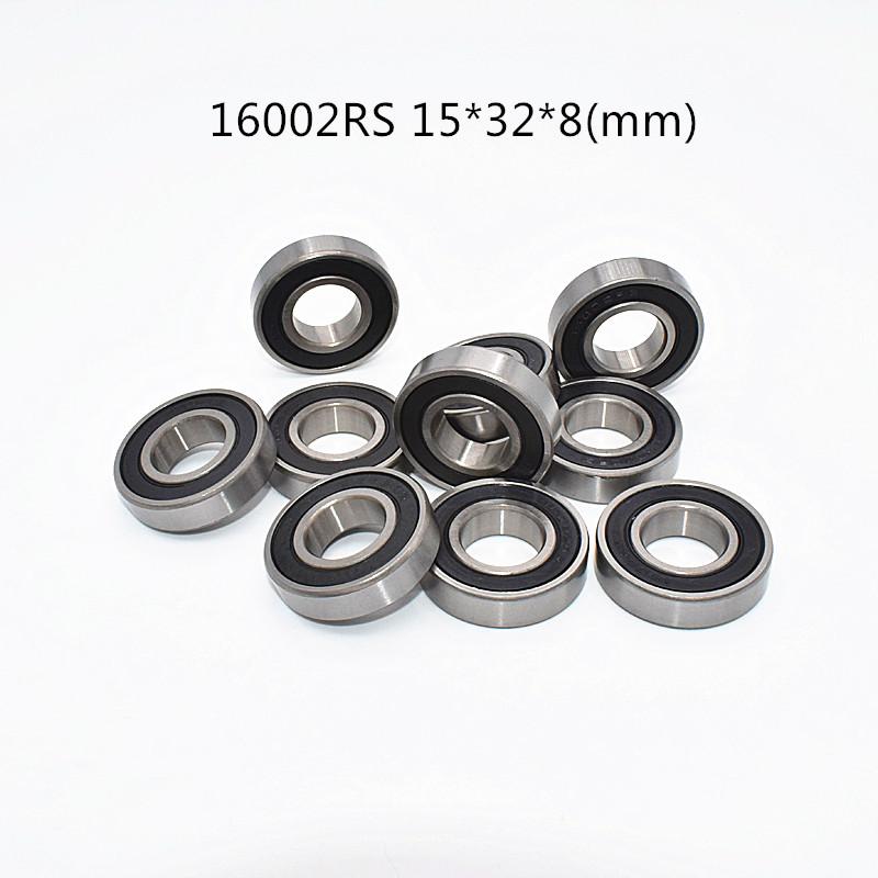 Chrome Steel Rubber Sealed Bearings 1pcs 16002RS 15*32*8(mm)