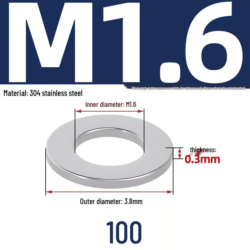 Плоские шайбы из нержавеющей стали 304