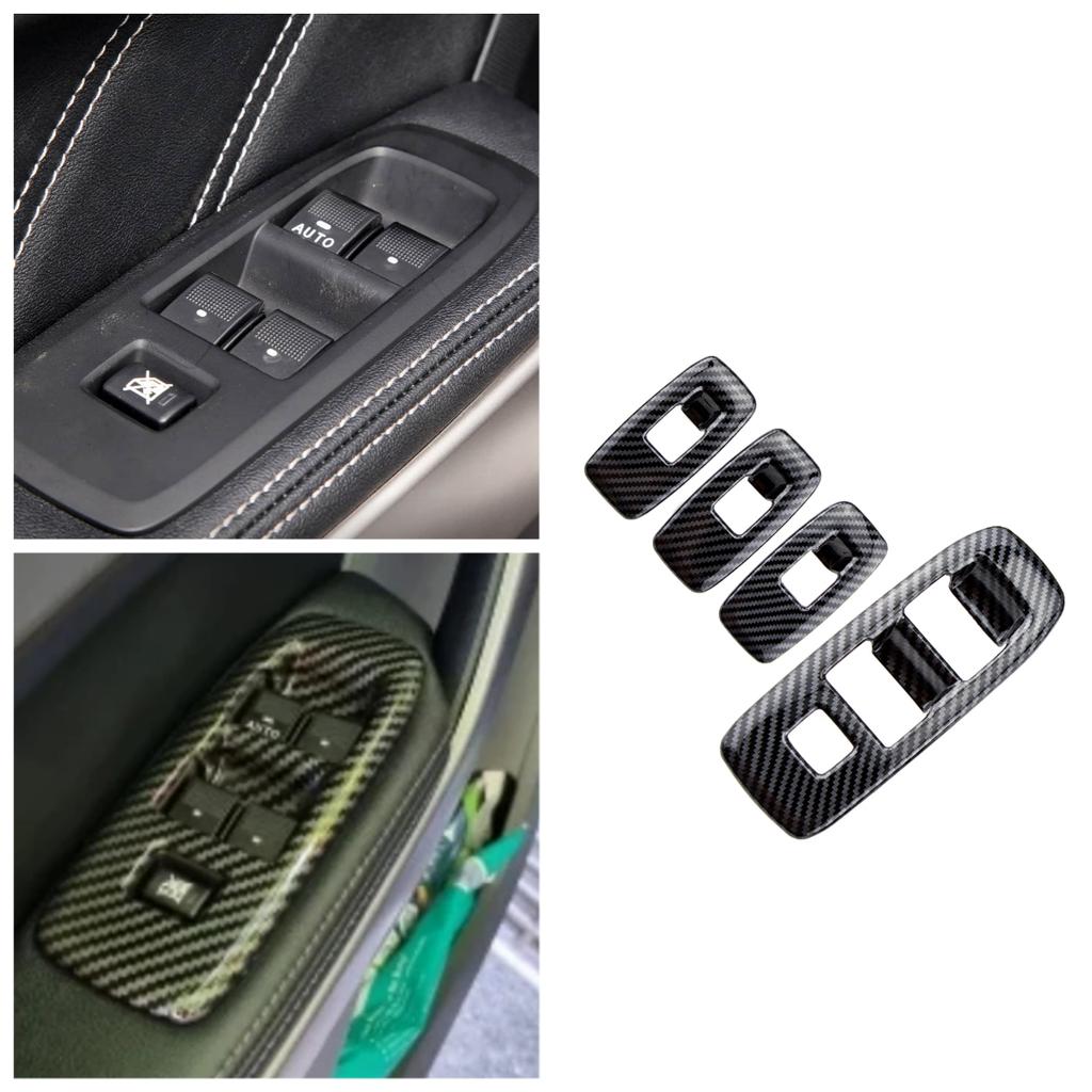 Car Door Window Lift Switch Panel Cover Trim Framefor Ford Ranger Everest Endeavor 2015-2020 Decorator Sticker Car Accessories