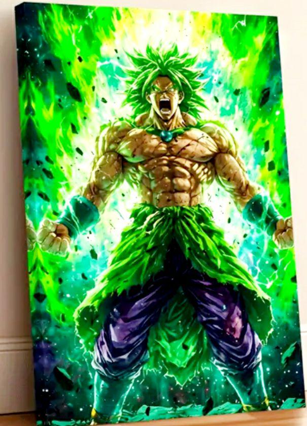 

[USED] Rare Broly Anime Canvas Art