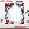 2pcs,Curtains Christmas Ornaments Snow Festive Chic Curtains Semi-Sheer Curtains Decorations Inside Suitable for Living Room,