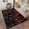 3D Abstract Mirror Geometric Illusion Area Rug Carpet for Home for Living Room Bedroom Sofa Decor Kids Play Non-slip Floor Mat