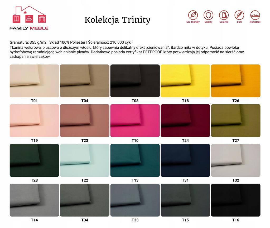 Fotel uszak Carol skandynawski Family Meble WELWET AKSAMIT jasny szary