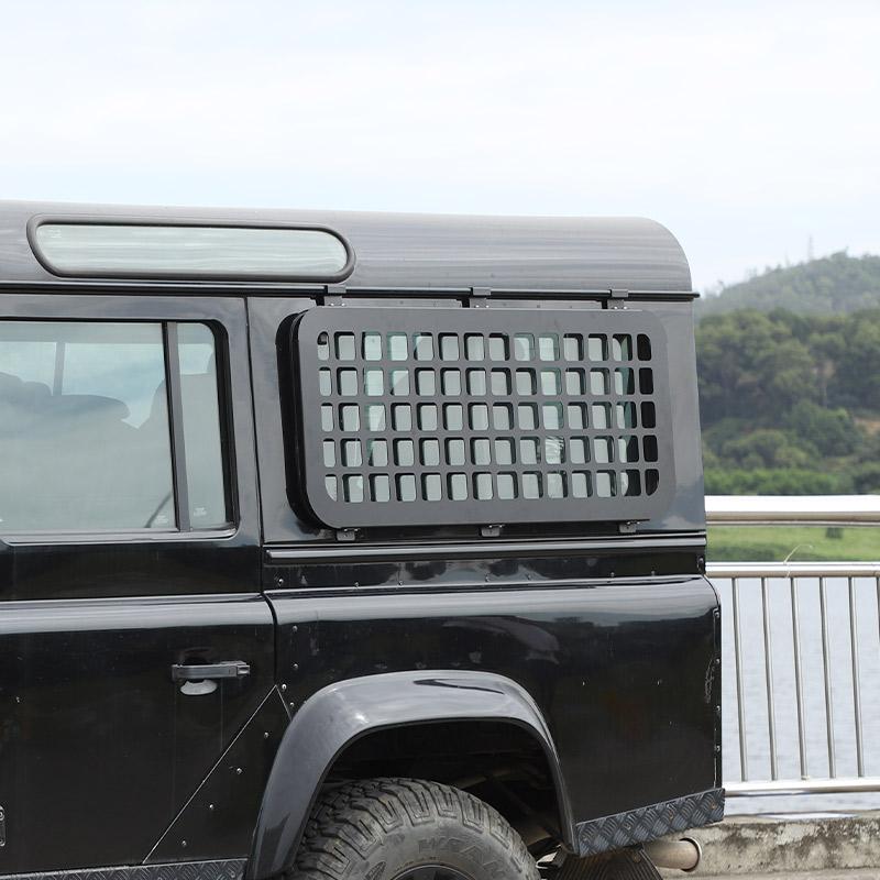 Aluminum alloy Rear Side Window Protective Hanging Bag Board Exterior For Land Rover Defender 110 130 2004-2019 Car Accessories