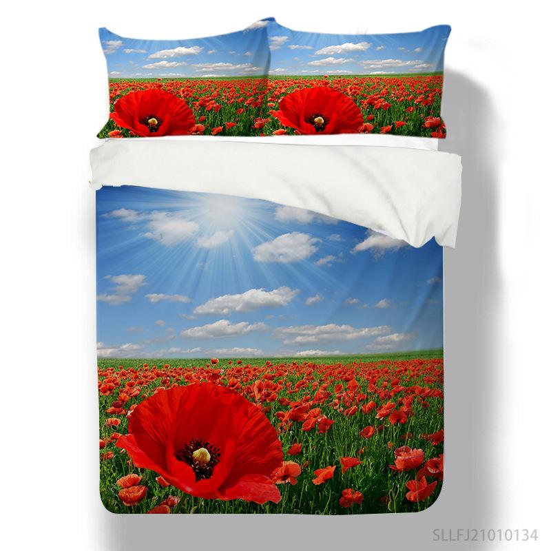 Huahai Serie Digitaldruck Bettbezug Kissenbezug Zwei- oder Dreiteiliges Set Polyester