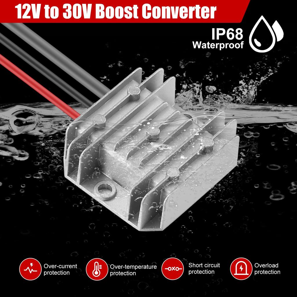 Starlink Mini Dedicated Boost To with Socket for and Dustproof and Shockproof Outdoor Power Kit Converter, 12V/24V 30V, 3.5A, Clip, Cars, Campers,