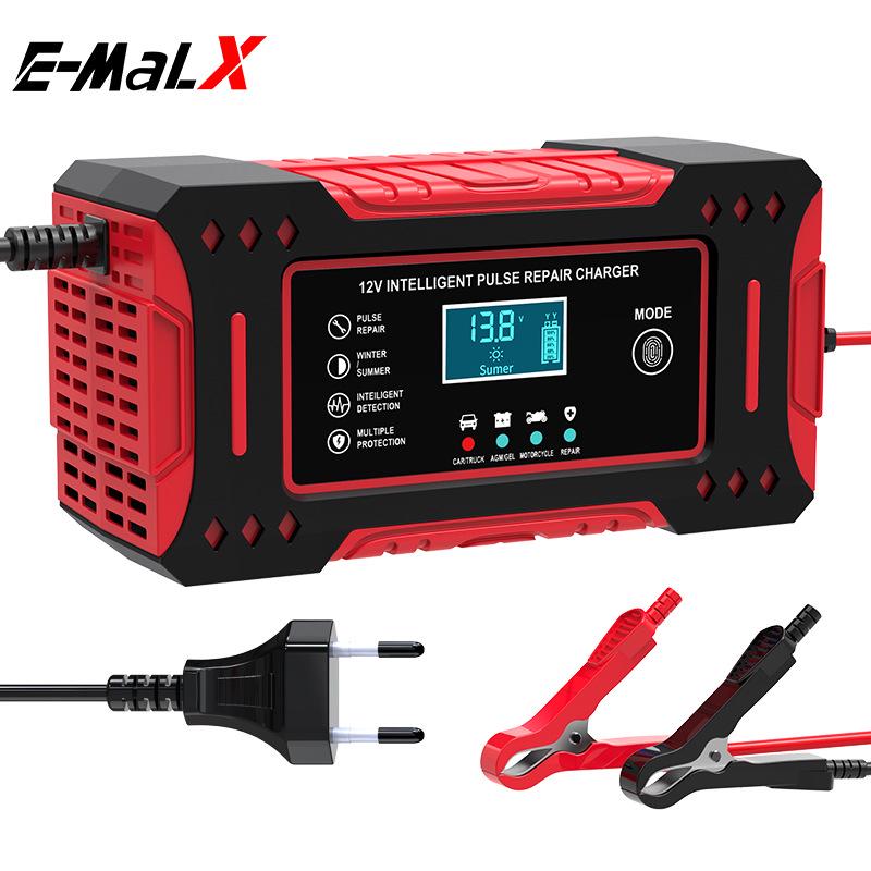 12V 6A Smart Pulse Charger for Lead-Acid Motorcycle and Car Batteries