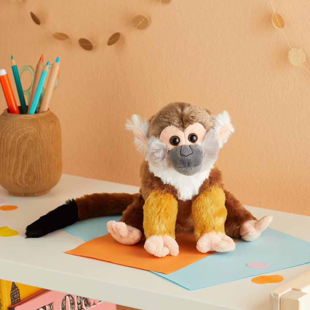 Wild Republic Squirrel Monkey Plush Toy, 8" W18 x D20 x H19cm, 12303