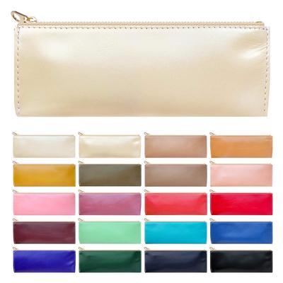 Echtes Leder Federmäppchen für Stifte und Rindsleder Design für Männer und Elfenbein Schlank, kompakt, Stifte. Hochwertig, schlicht, Frauen. beenden.