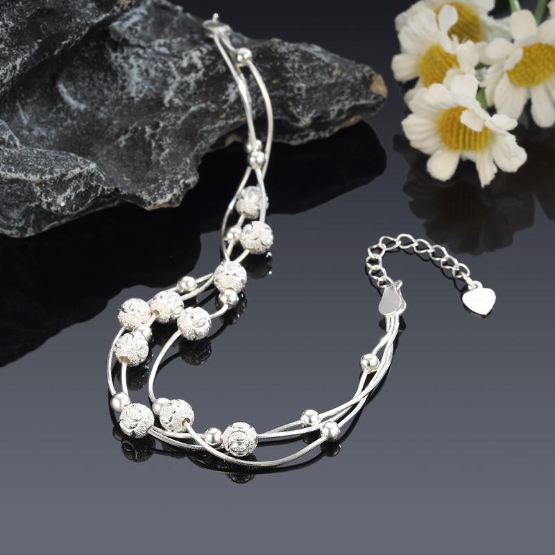 S925 Sterling Silver Three Worlds Rotating Bead High-End Bracelet: Elegant, Fresh, Niche Birthday Gift for Women