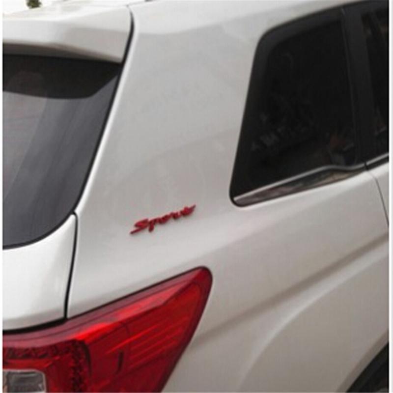 Metal 3D Car Stickers Car Trunk Auto Body Racing Sport Word Letter Sticker Logo Emblem Badge Decal Sticker Car Accessories