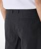 Musinsa Standard Summer Wool Two-Pleat Wide Hidden Elastic Waist Half Slacks [Charcoal Gray]