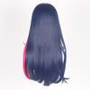 Synthetic Twilight Sparkle Wigs for Women Dark Blue Purple Long Straight Hair Wig with Bangs Pony Cosplay Costume Little Horse