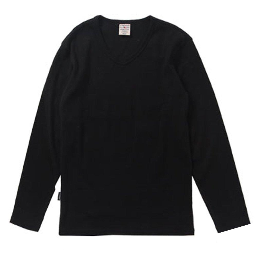 Avirex Daily Long Sleeve Size Black V-Neck T-Shirt, L, (6153480) чёрный