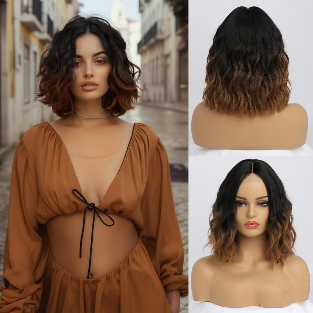 European American Wig Popular Full Head Hairstyle Wavy Roll Heat-resistant Fiber High Temperature Silk Women