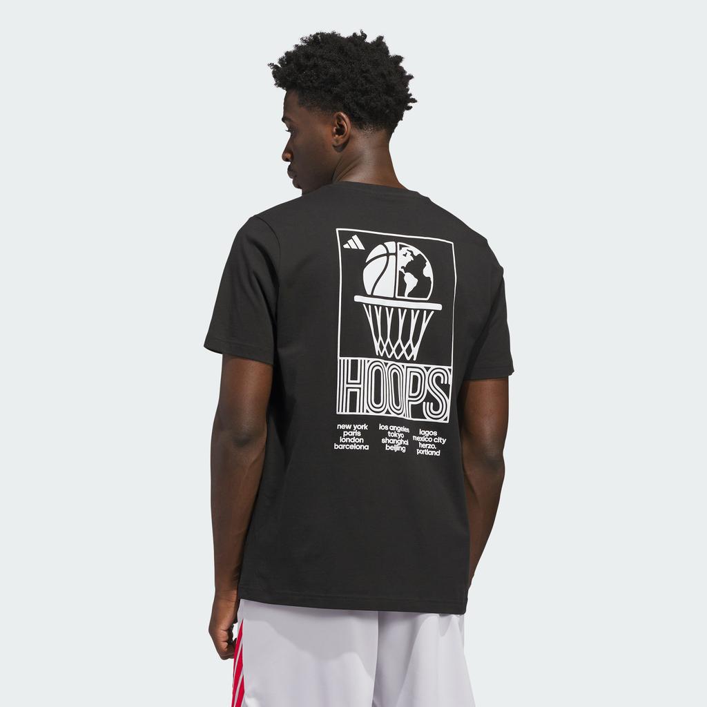 Adidas Hoops T Shirts Men's Black Crew Neck