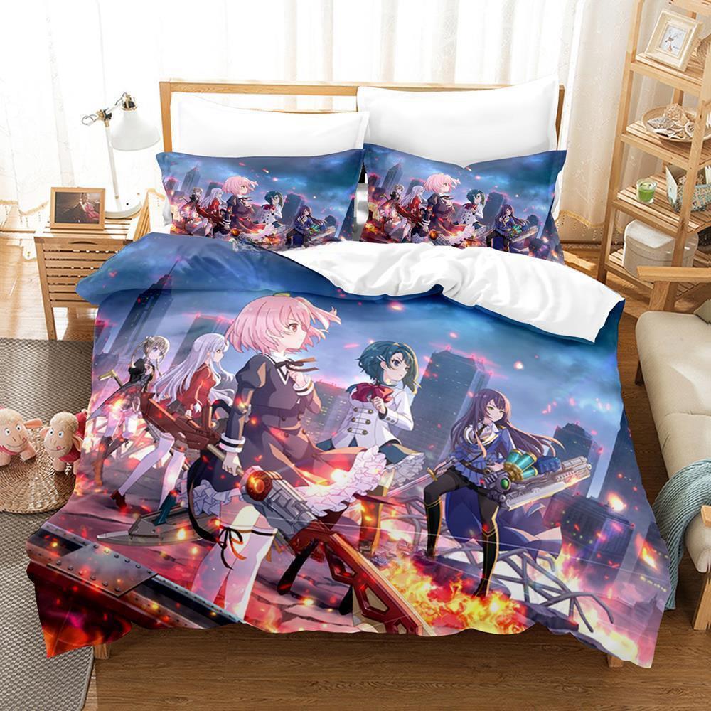 

Assault Lily Bouquet Bedding Set Single Twin Full Queen King Size Bed Set Adult Kid Bedroom Duvet cover Sets Anime Bed Sheet Set EU Twin 135x200cm