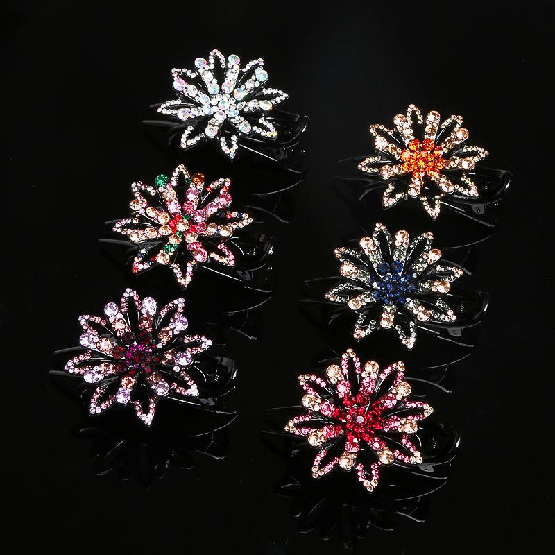 New Three-pronged Clamping Plate Hair Grip Clip, Long Hair Clip, Acrylic Duckbill Hair Accessory for Women