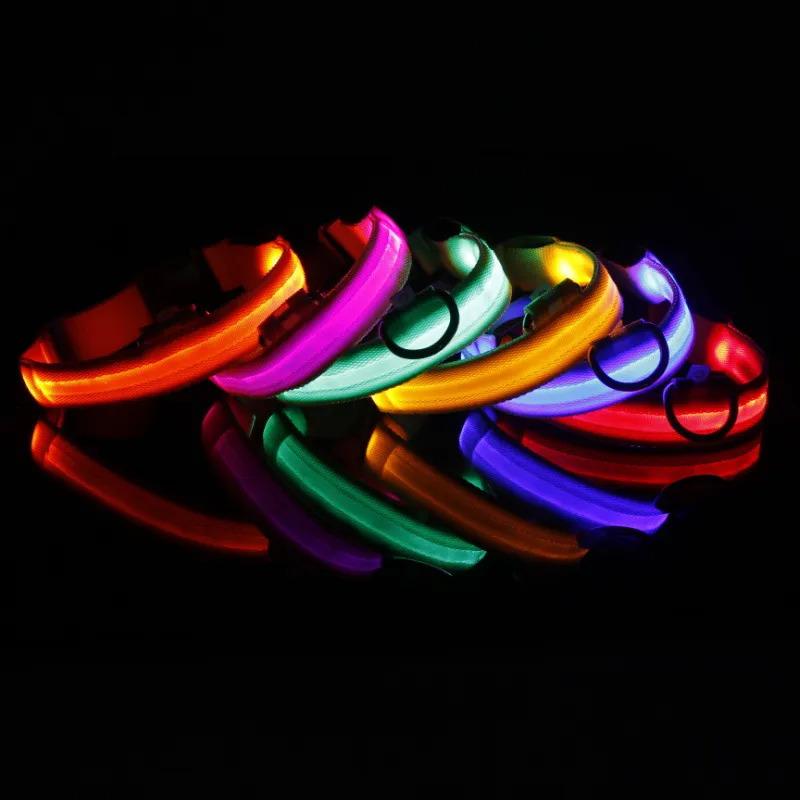 LED Svítící Obojek pro Psa USB Dobíjecí Světelný Obojek pro Malé Velké Psy Proti Ztrátě Náhrdelník Noční Bezpečnost Nastavitelné Produkty pro Domácí Mazlíčky