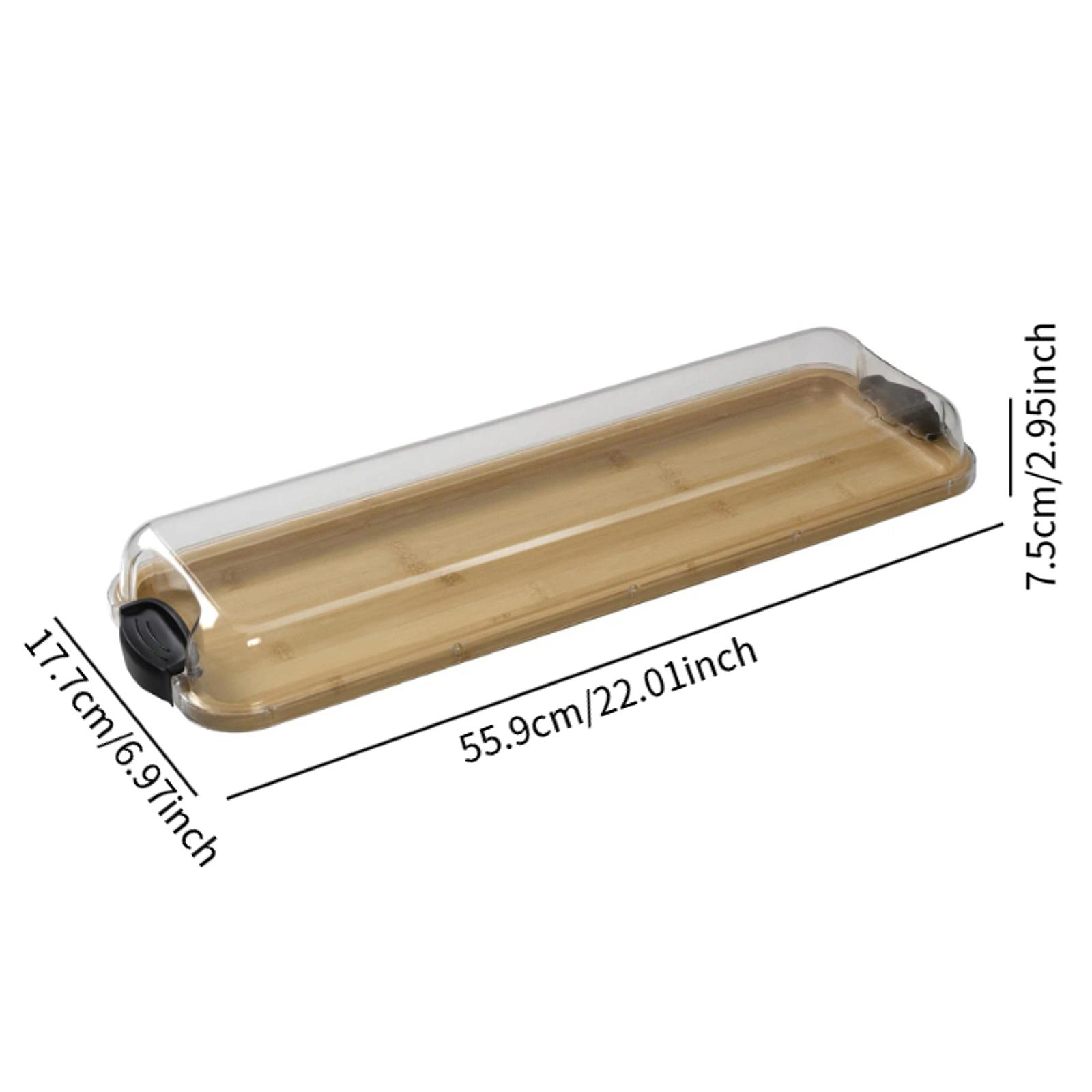 Multipurpose Portable Charcuterie Board with Lid Clear Lid Household Cheese Cutting Board for Snacks Charcuterie Picnic Bread