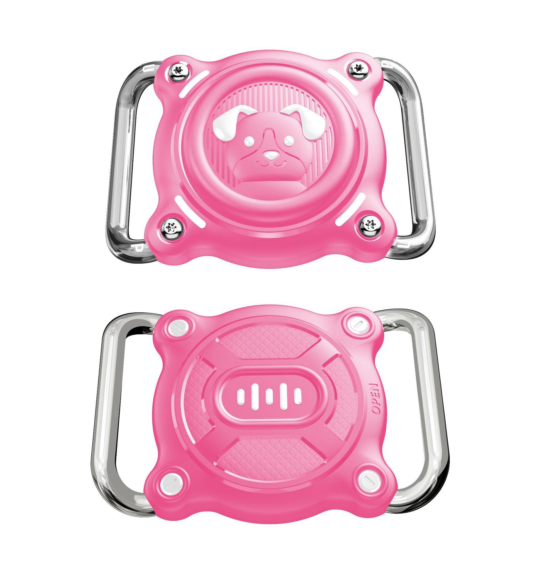 

Airtag Holder for Dog Collar Airtag Collar Dog Holder with Removable Metal Loops Fit 1.2 inch Width Collar for Apple Airtag Case 5PCS розовый