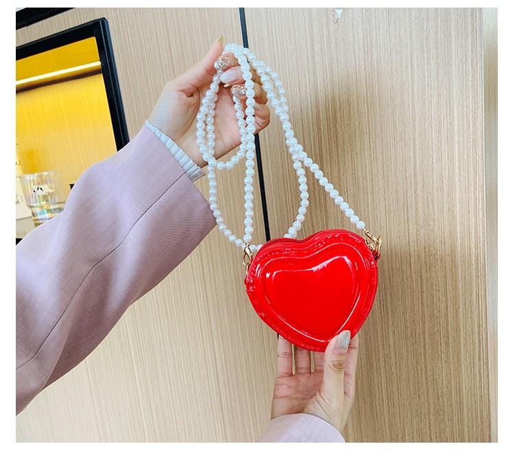 2024 Neue Mode Herzförmige Mini-Tasche Für Damen Stilvolle Perlen Schulter Crossbody-Tasche