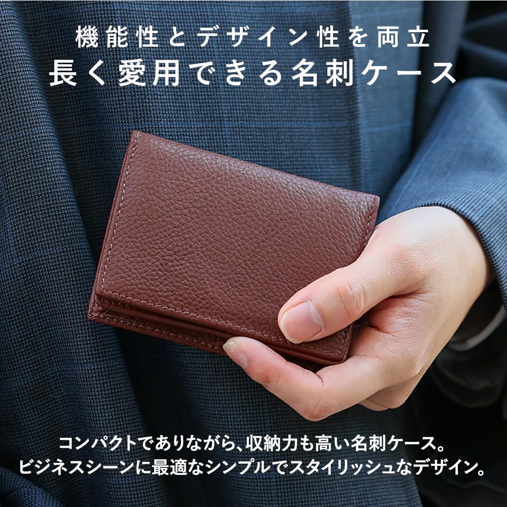 Vita Felice Cowhide Business Card Case [VITAFELICE] Men's nsz-30286n (Coffee)