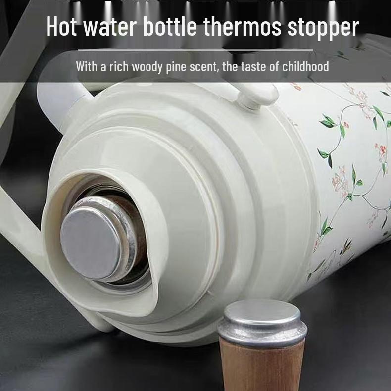 Universal Wooden Thermos Stopper Set for Water and Tea Bottles