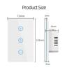 LEDEAST DS-172 Tuya WiFi Smart Light Switch UK Standard Touch Wall Switch AC 220-240V App Voice Control Alexa Google Home